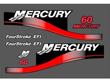 Mercury 60 HP 2003-2005 Sticker Set