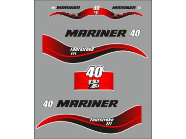 Mariner 40 HP FourStroke EFI 2003-2005 Sticker Set