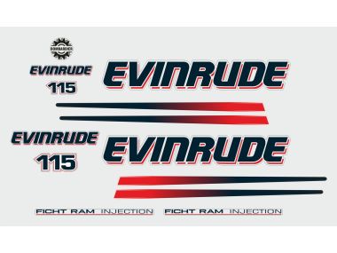 Evinrude 115 HP 2002-2006 Sticker Set