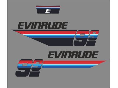 Evinrude 9.9 HP 1978 Sticker Set