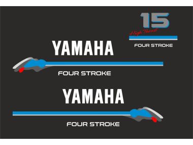 Yamaha 15 HP 4-Stroke High Trust Sticker Set