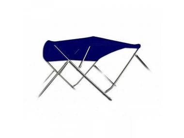 Stainless Steel 3 Bow Bimini Top ''Sunmaster'' (Blue) incl. storage cover