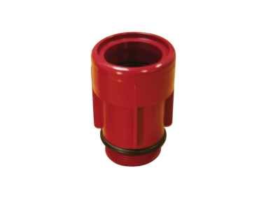 Hose connector to make waste deck filler ISO8840-compliant