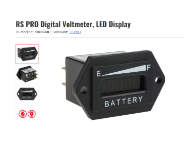 USED: good working RS PRO Digital Voltmeter, LED Display